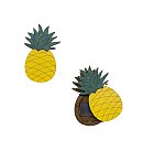 Koka kastīte ar vāciņu adatu uzglabāšanai "Pineapple", 5x8cm