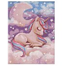 Dimantu mozaīkas komplekts "A magical dream with hologram rhinestones", audekls uz apakšrāmja, 30х40cm