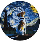 Komplekts gleznošanai pēc numuriem, "Pensive puppy", audekls uz apakšrāmja, D:26cm