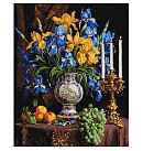 Komplekts gleznošanai pēc numuriem, "Gorgeous irises", audekls uz apakšrāmja, 40х50cm