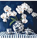 Komplekts gleznošanai pēc numuriem, "Orchid in porcelain", audekls uz apakšrāmja, 40х40cm