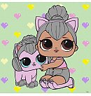Komplekts gleznošanai pēc numuriem, "L.O.L. Surprise! TroopSurprise Kitty Queen With Kitty", audekls uz apakšrāmja, 40х40cm