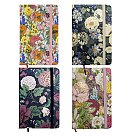 Bloknots A6 līniju 80lp. cietos vākos ar gumiju "Flowers", 1 gab., dažādi dizaini