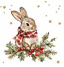 Salvetes dekupāžai, 33x33 cm, 2 gb, "Winter Bunny", ZS