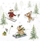 Salvetes dekupāžai, 33x33 cm, 2 gb, "Winter Snow Fun", ZS