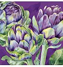 Salvetes dekupāžai, 33x33 cm, 2 gb, "Artichokes Violet"
