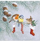 Salvetes dekupāžai, 33x33 cm, 2 gb, "Christmas socks", ZS
