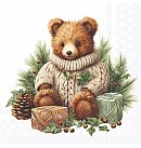 Salvetes dekupāžai, 33x33 cm, 2 gb, "Cuddle bear"