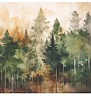 Salvetes dekupāžai, 33x33 cm, 2 gb, "Evergreen trees"