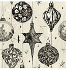 Salvetes dekupāžai, 33x33 cm, 2 gb, "Grass pulp - beautiful baubles", ZS