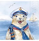 Salvetes dekupāžai, 33x33 cm, 2 gb, "Captain Charlie"
