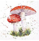 Salvetes dekupāžai, 33x33 cm, 2 gb, "Painted fly agaric"