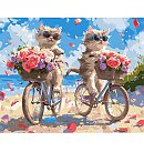 Komplekts gleznošanai pēc numuriem "Summer bike ride", audekls uz apakšrāmja, 40х50cm