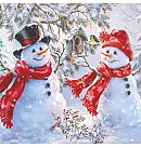 Salvetes dekupāžai, 33x33 cm, 2 gb, "Snowmen And Birds", ZS
