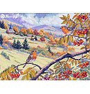 Izšūšanas komplekts krustdūrienā "Hills Laced with Gold", 31x40cm