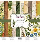 Skrapbukinga papīra kolekcija "Summer botanical story", 30.5x30.5cm, 200g/ m2, 10 divpusējas loksnes