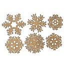 Dekoru komplekts no skaidu plātnes "Snowflakes 1" (042), kraft, ZS