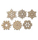 Dekoru komplekts no skaidu plātnes "Snowflakes 3" (068), kraft, ZS
