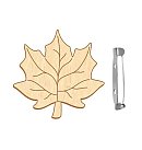 MDF brošas sagatave “Maple leaf”, 45х45mm, biezums 3mm