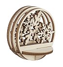 Saliekams koka detaļu komplekts "Snowflakes", D:5.5 cm, 5 daļas, ZS