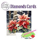 Dotty Designs Diamond Cards - Poinsettia, 15x15cm, ZS