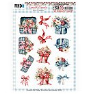Izgrieztu motīvu loksne 3D atklātnēm "Berries Beauties - Frosted Florals - Bow", A4, 1 loksne
