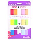 Polimērmāla "PREMO" neona un "SOUFFLE" pasteļtoņu multipaka, 12gab (2x6gab) x 27g