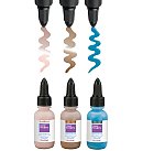 Šķidrā polimērmāla komplekts "Glam Metallics", bronza/ perlamutra zilganzaļš/ rozā zelts, 3x29.5ml