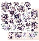 Izgriežami motīvi "In Purple Colors – Flowers", 30.5x30.5cm, 250g/ m2, 1 loksne