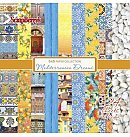 Skrapbukinga papīra kolekcija " Mediterranean Dreams", 15x15cm, 190g/ m2, 24 loksnes