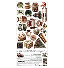 Izgriežamu motīvu komplekts "Christmas – Oh, Christmas Night", 15.75x30.5cm, 250g/ m2 (18 loksnes, 18 dizaini)