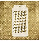 Trafarets "Craft O'Clock - TAG - 03", 8x16 cm, biezums 0,25 mm, puscaurspīdīgs
