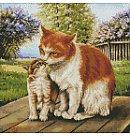 Набор алмазной мозаики "Mother's warmth ", холст на подрамнике, 40х40см