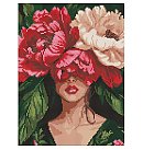 Набор алмазной мозаики "Mysterious peonies", холст на подрамнике, 30х40см