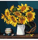 Komplekts gleznošanai pēc numuriem "Bright sunflowers", audekls uz apakšrāmja, 40х40cm
