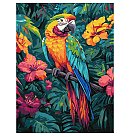 Komplekts gleznošanai pēc numuriem "Tropical bird", audekls uz apakšrāmja, 30х40cm