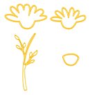 Formu izgriešanas trafaretu kompl. Nellie's Choice© "Daisy", 7.3 x 8.1cm, 4 gab.