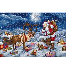 Izšūšanas komplekts krustdūrienā "Silent Night Gift", 43x29cm