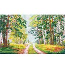 Izšūšanas komplekts krustdūrienā "Forest Road", 32x19,5cm