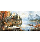 Izšūšanas komplekts krustdūrienā "Echoes of a Golden Season", 70x35cm