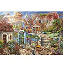 Izšūšanas komplekts krustdūrienā "Backyard Retreat", 48x33cm
