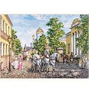 Izšūšanas komplekts krustdūrienā "Three Horses. The Temple of Christ", 45x31cm