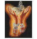 Izšūšanas komplekts krustdūrienā "Chrystal Butterfly", 31x40cm