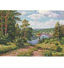 Izšūšanas komplekts krustdūrienā "Above the river", 40x30cm