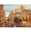 Izšūšanas komplekts krustdūrienā "Autumn Coach - Pakrovka", 55x44cm
