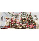 Izšūšanas komplekts krustdūrienā "Santa Interior", 65x29cm
