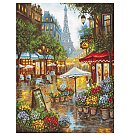 Izšūšanas komplekts krustdūrienā "Spring flowers, Paris", 42x32cm
