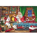 Izšūšanas komplekts krustdūrienā "Getting ready for the Christmas", 42x30cm