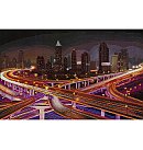 Izšūšanas komplekts krustdūrienā "Night junction", 43x27cm