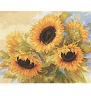 Izšūšanas komplekts krustdūrienā "Sunflower Dreams", 40x30cm
